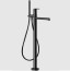Gessi Смеситель для ванны и душа, Ingranaggio, напольный, цвет черный металл  63528#706