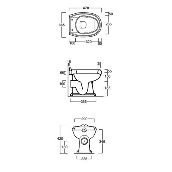 Унитаз SIMAS ARCADE напольный приставной или к бачку с горизонтальным сливом цвет белый AR811