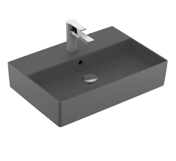 Villeroy&amp;Boch Раковина, Memento 2.0, шгв 600*420*140, отверстия для смесителя-1 сквозное, 2 промаркированных, CeramicPlus, цвет-альпийский белый 4A226LR1