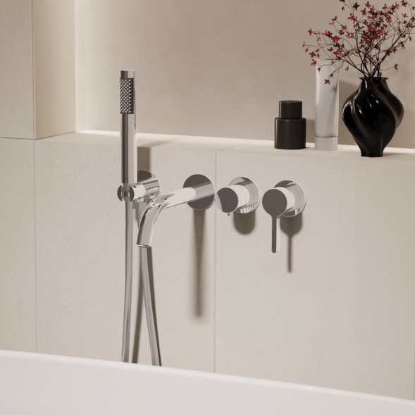 Vincea Смеситель для ванны Вилла (Villa) VTFW-1VL1CH, встраиваемый, хром