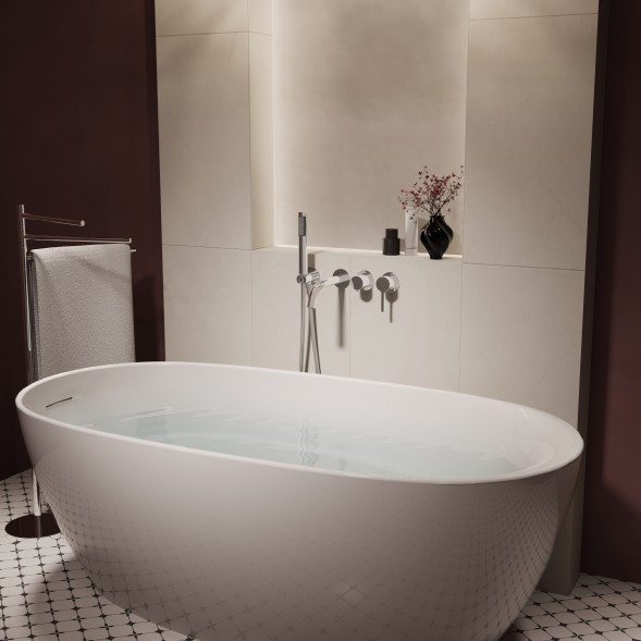 Vincea Смеситель для ванны Вилла (Villa) VTFW-1VL1CH, встраиваемый, хром