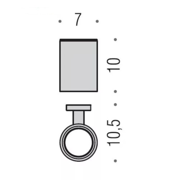 Стакан COLOMBO DESIGN PLUS W4902.VM настенный цвет винтаж матовый