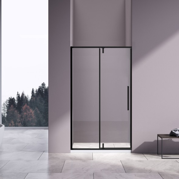 Vincea Душевая дверь Слим-Н (Slim-N) VDP-4SN100CLB, черный матовый, стекло прозрачное