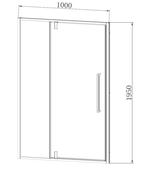 Vincea Душевая дверь Слим-Н (Slim-N) VDP-4SN100CLB, черный матовый, стекло прозрачное