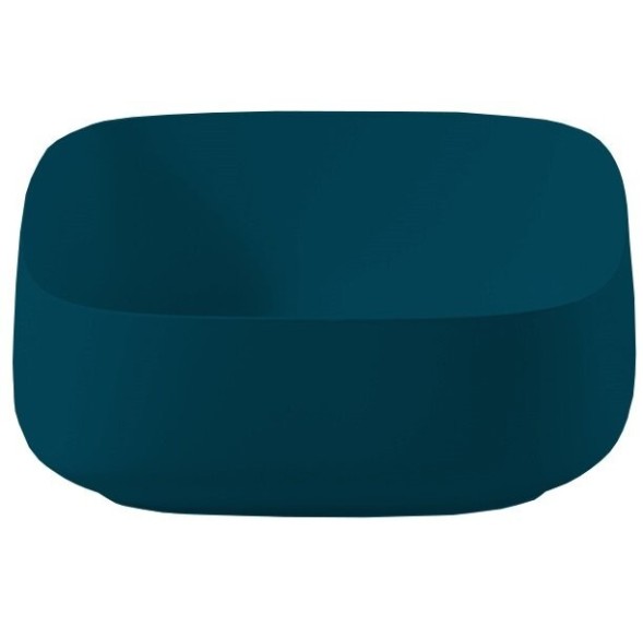 Раковина Artceram Cognac Quadro накладная без отверстий  цвет Green petrolio COL007 42 00