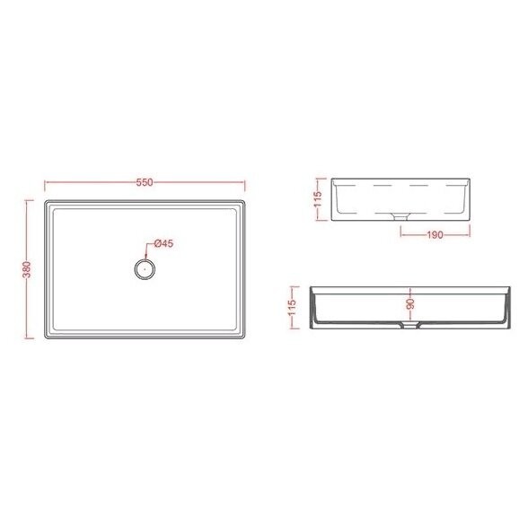 Раковина Artceram Scalino накладная без отверстий  цвет белый  SCL002 01 00