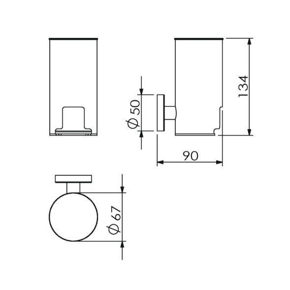 Контейнер для ватных дисков LANGBERGER BURANO 11028A подвесной цвет хром
