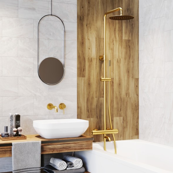 Paini 78PJ208 Смеситель для раковины Кокс встраиваемый, брашированное золото