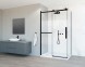 Vincea Душевой уголок Комо Софт (Como Soft) VSR-1CS9012CLB, 1200*900, черный, стекло прозрачное