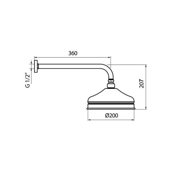 Верхний душ Webert AC0014010, золото