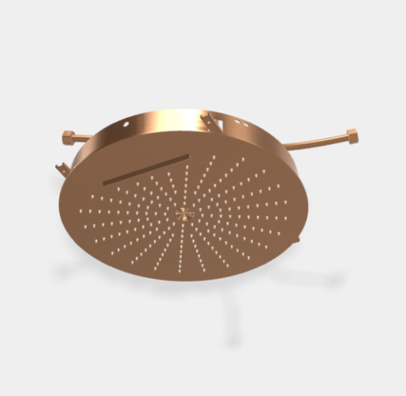 Верхний душ, Fima Carlo Frattini, Showerhead, 400*400, цвет-брашированная янтарная бронзаF5911ZS