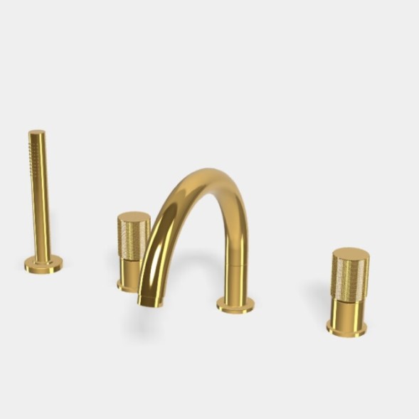 Смеситель для ванны и душа, Fima Carlo Frattini, Spillo Tech, цвет-золото F3044TNXOR