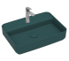 Раковина накладная ISVEA Infinity 55 прямоугольная 55см, с отверстием под смеситель цвет изумрудный матовый 10NF66055-2P