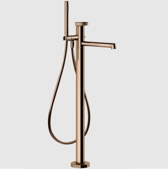 Gessi Смеситель для ванны и душа, Anello, напольный, цвет медь  63328#030