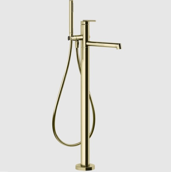 Gessi Смеситель для ванны и душа, Ingranaggio, напольный, цвет латунь  63528#710