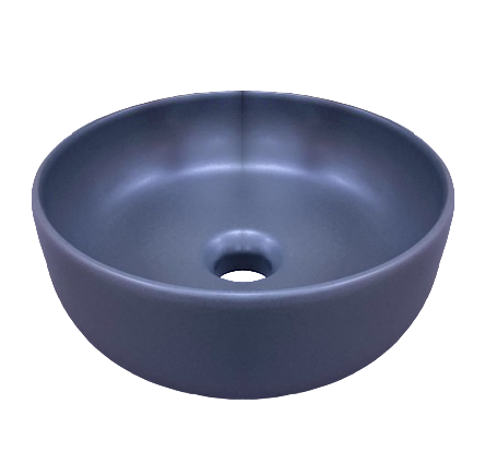 Раковина Scarabeo GLAM накладная без перелива без отверстий цвет лава матовая с антибактериальным и грязеотталкивающим покрытием BIOKER 1808 37 BK