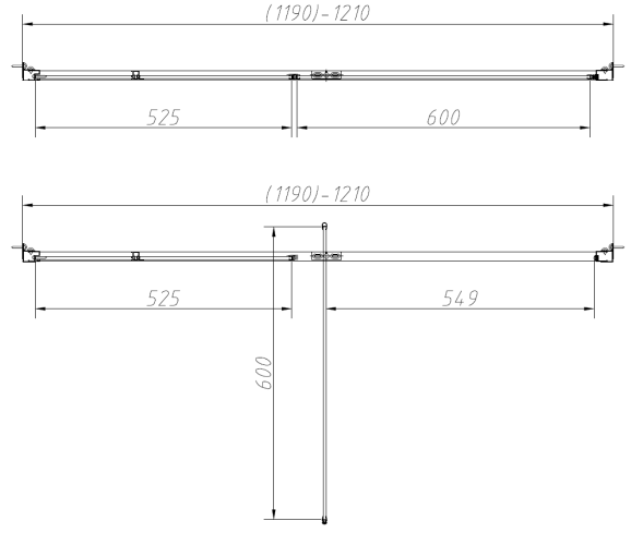 Vincea Душевая дверь Слим-Н (Slim-N) VDP-4SN120CLB, черный матовый, стекло прозрачное