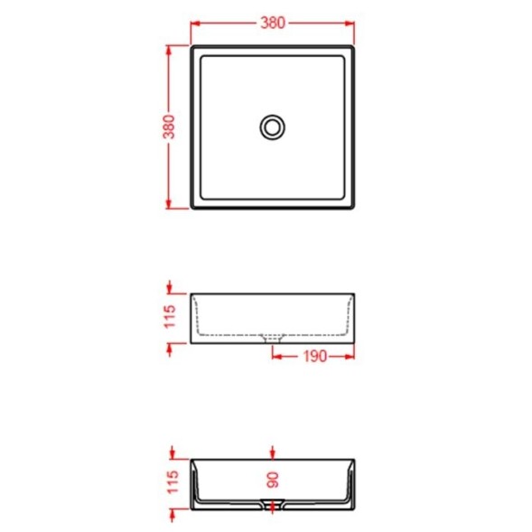 Раковина Artceram Scalino накладная без отверстий  цвет черный  SCL001 03 00