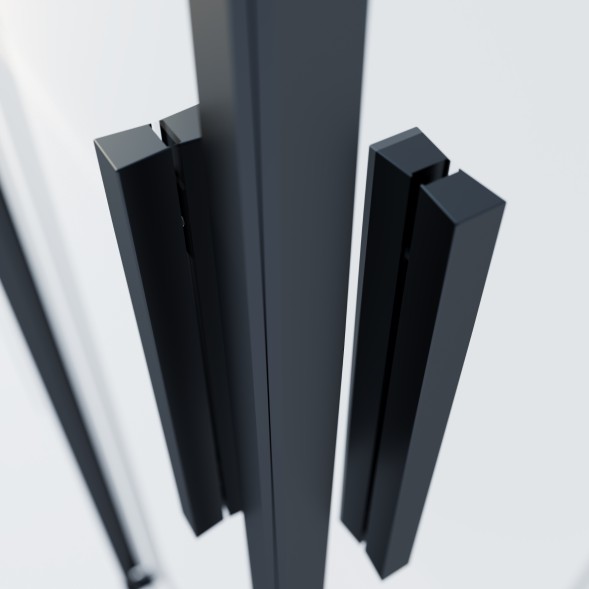 Vincea Душевой уголок Софт 2 (Soft 2) VSS-3SO2800CLB, 800*800, черный, стекло прозрачное