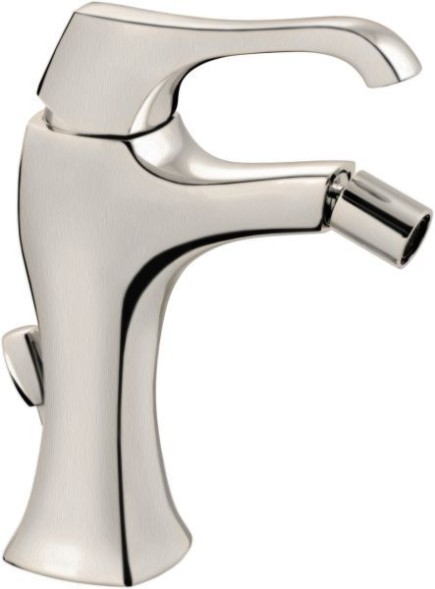 Emmevi Ares, однорычажный смеситель для биде с донным клапаном, цвет брашированный никель 76004/NS