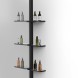 Vincea Душевая перегородка Волк-Ин (Walk-In) VSW-1HWS100MRB, 1000*2000, черный, стекло зеркальное