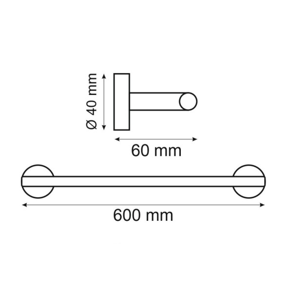Полотенцедержатель 60 см Webert Rimini RI500503010, золото