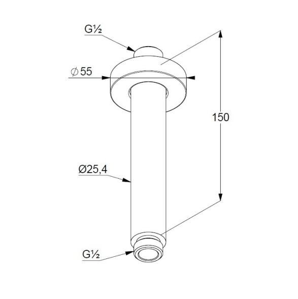 Душевой кронштейн KLUDI A-QA 66515N0-00