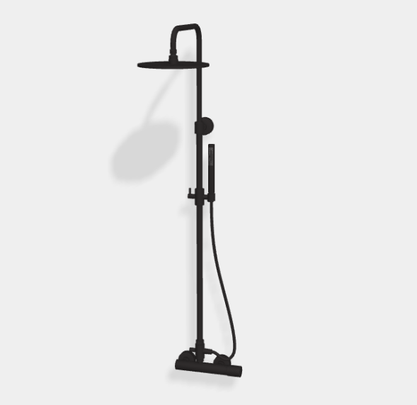 Душевая стойка, Fima Carlo Frattini, Shower column, X COLLECTION, цвет-черный матовый F3035T/2XNS