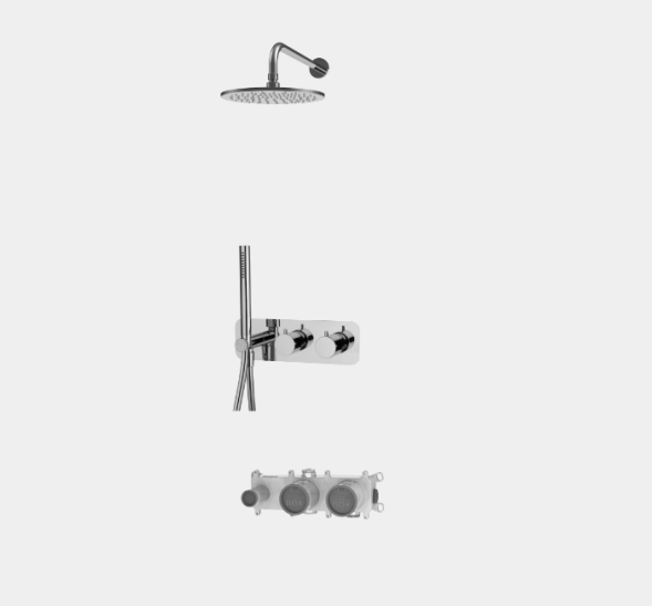 Душевой комплект, Fima Carlo Frattini, Shower systems, цвет-брашированное золото F3149WX3R252OS