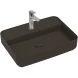 Раковина накладная ISVEA Infinity 55 прямоугольная 55см, с отверстием под смеситель цвет коричневый матовый 10NF66055-2H