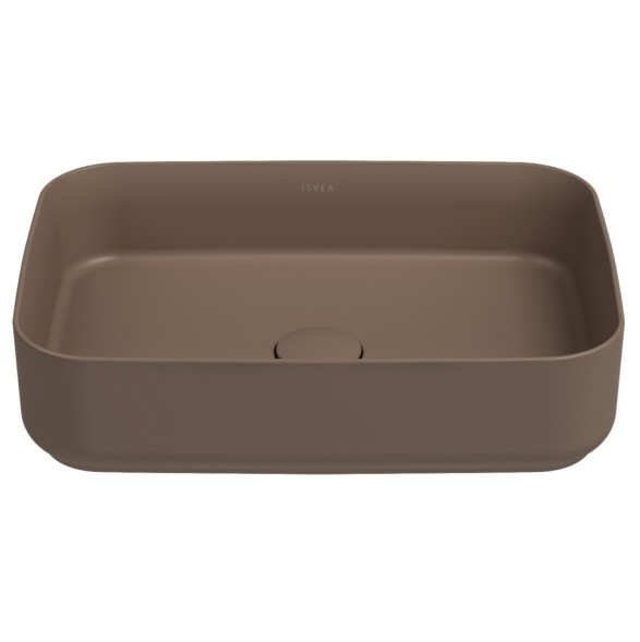 Раковина ISVEA Infinity накладная ШГВ 500*360*120 отверстия для смесителя отсутствуют цвет коричневый 10NF65050-2H