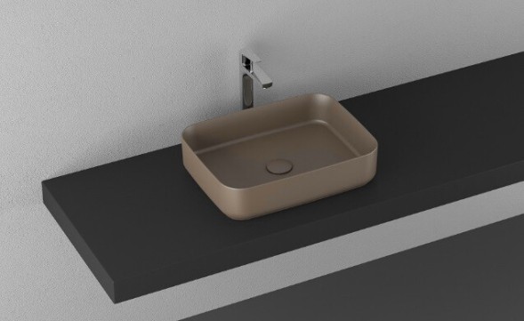 Раковина ISVEA Infinity накладная ШГВ 500*360*120 отверстия для смесителя отсутствуют цвет коричневый 10NF65050-2H