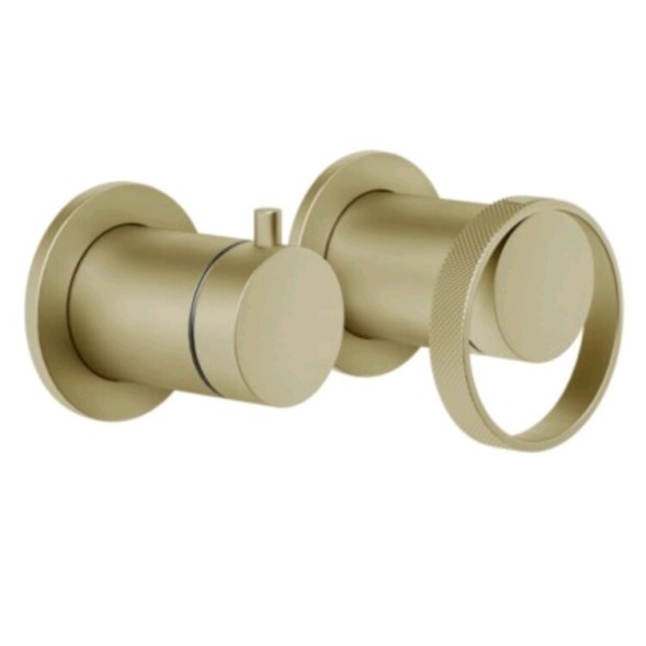 Gessi Смеситель для душа, Anello, на 2 потребителя, цвет Латунь матовая  63380#727