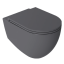 Унитаз ISVEA Infinity Vortex (смыв торнадо), подвесной ШГВ 365*530*400 цвет антрацит матовый 10NF02003-2C