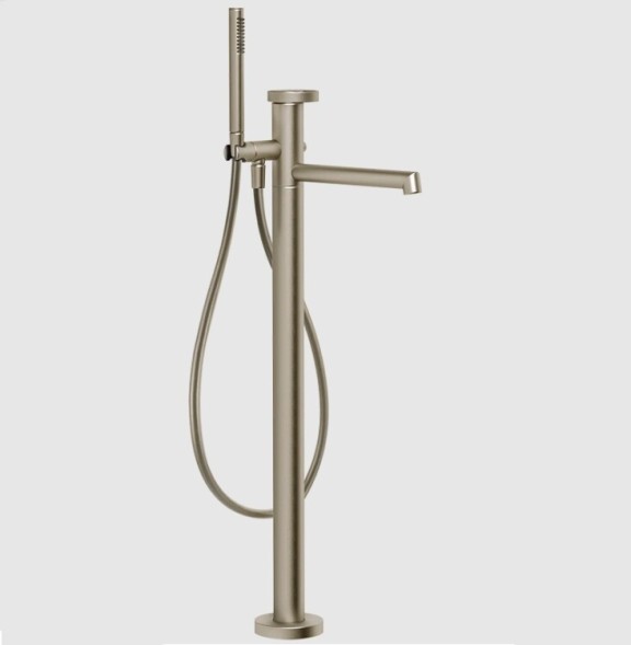 Gessi Смеситель для ванны и душа, Anello, напольный, цвет Никель матовый 63328#149