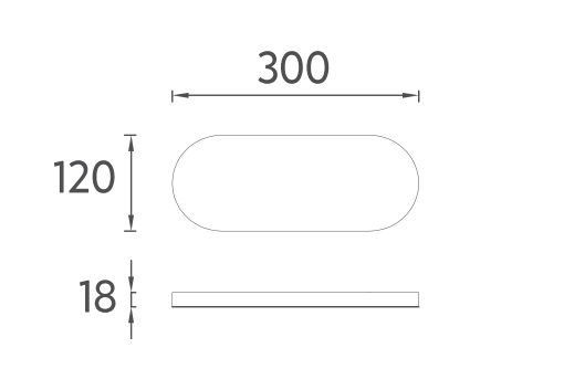 Полка овальная ISVEA Puno 30 21PN9012030I кремовый 21PN9012030I