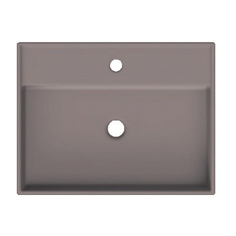 Раковина Scarabeo TEOREMA 2.0 подвесная или накладная с переливом с одним отверстием цвет песочный матовый 5105 52