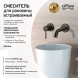 Paini 78PZ208 Смеситель для раковины Кокс встраиваемый, брашированный чёрный