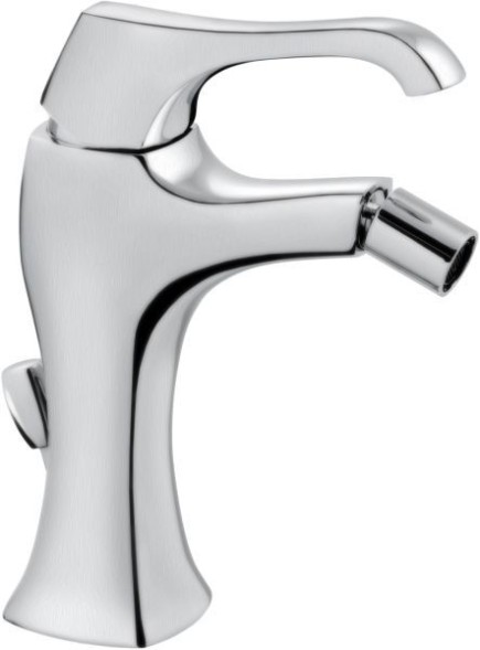 Emmevi Ares, однорычажный смеситель для биде с донным клапаном, цвет брашированный хром 76004/CRS