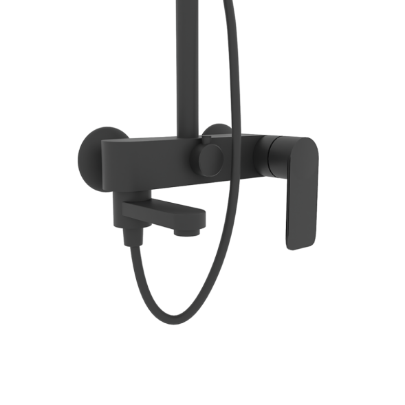 Paini P4YO687D250F3D110 Viva Style Душевая система без термоcтата, поворотный излив, черный