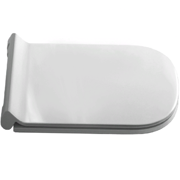 Сиденье с крышкой GALASSIA Meg11 PRO 5478 с микролифтом быстросъемное тонкое цвет белый глянцевый