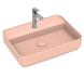Раковина накладная ISVEA Infinity 55 прямоугольная 55см, с отверстием под смеситель цвет лососевый матовый 10NF66055-2S