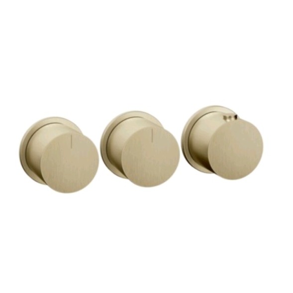 Gessi Смеситель для душа, Anello, на 2 потребителя, цвет Латунь матовая  63434#727