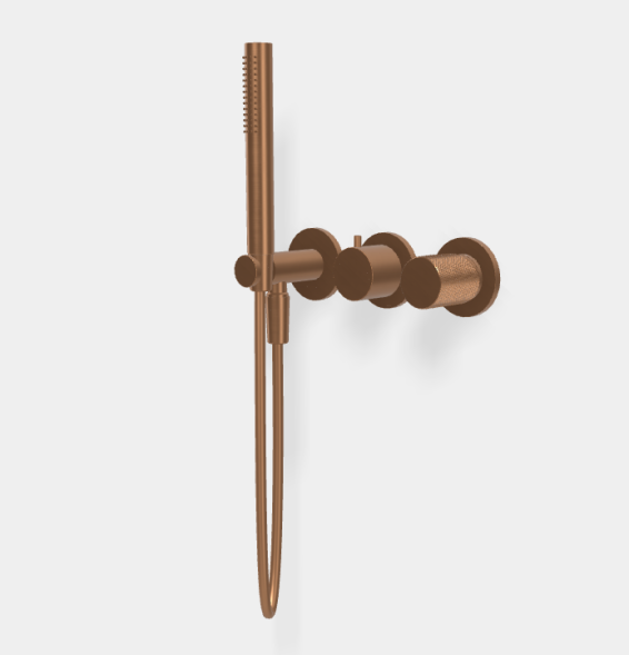 Смеситель для душа, Fima Carlo Frattini, Spillo Tech, G COLLECTION, на 2 потребителя, цвет-бронза брашированная янтарная F3049TWX8GZS