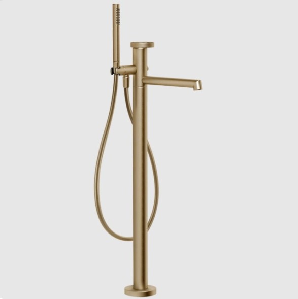 Gessi Смеситель для ванны и душа, Anello, напольный, цвет брашированная теплая бронза  63328#726