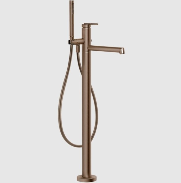 Gessi Смеситель для ванны и душа, Ingranaggio, напольный, цвет медь матовая  63528#708
