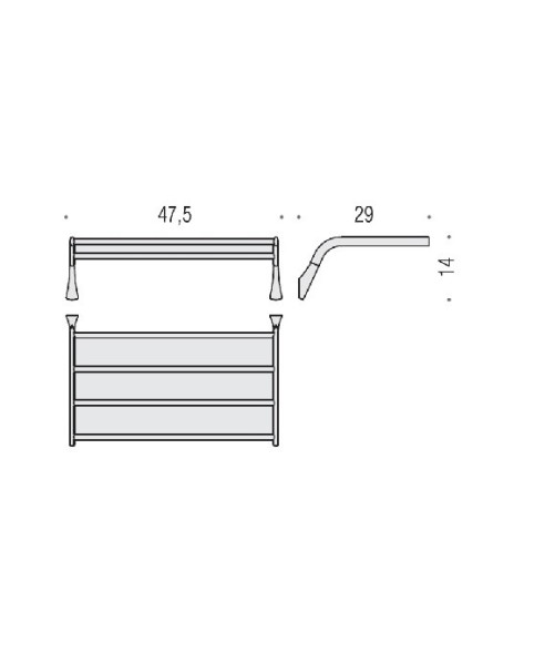 Полотенцедержатель COLOMBO DESIGN LAND B2887 Полка цвет хром