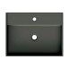 Раковина Scarabeo TEOREMA 2.0 подвесная или накладная с переливом с одним отверстием цвет черный матовый с антибактериальным и грязеотталкивающим покрытием BIOKER 5105 49 BK
