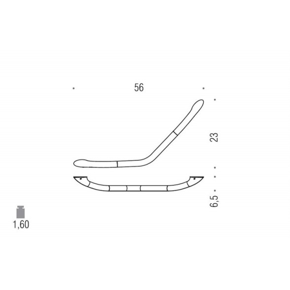 Поручень COLOMBO DESIGN COMPLEMENTI B9735 цвет хром