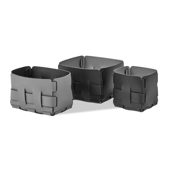 Корзинка COLOMBO DESIGN ADJ 1019.01/03 настольная напольная цвет черный/серый